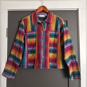 Vintage Draper’s and Damon’s Rainbow Shirt Jacket